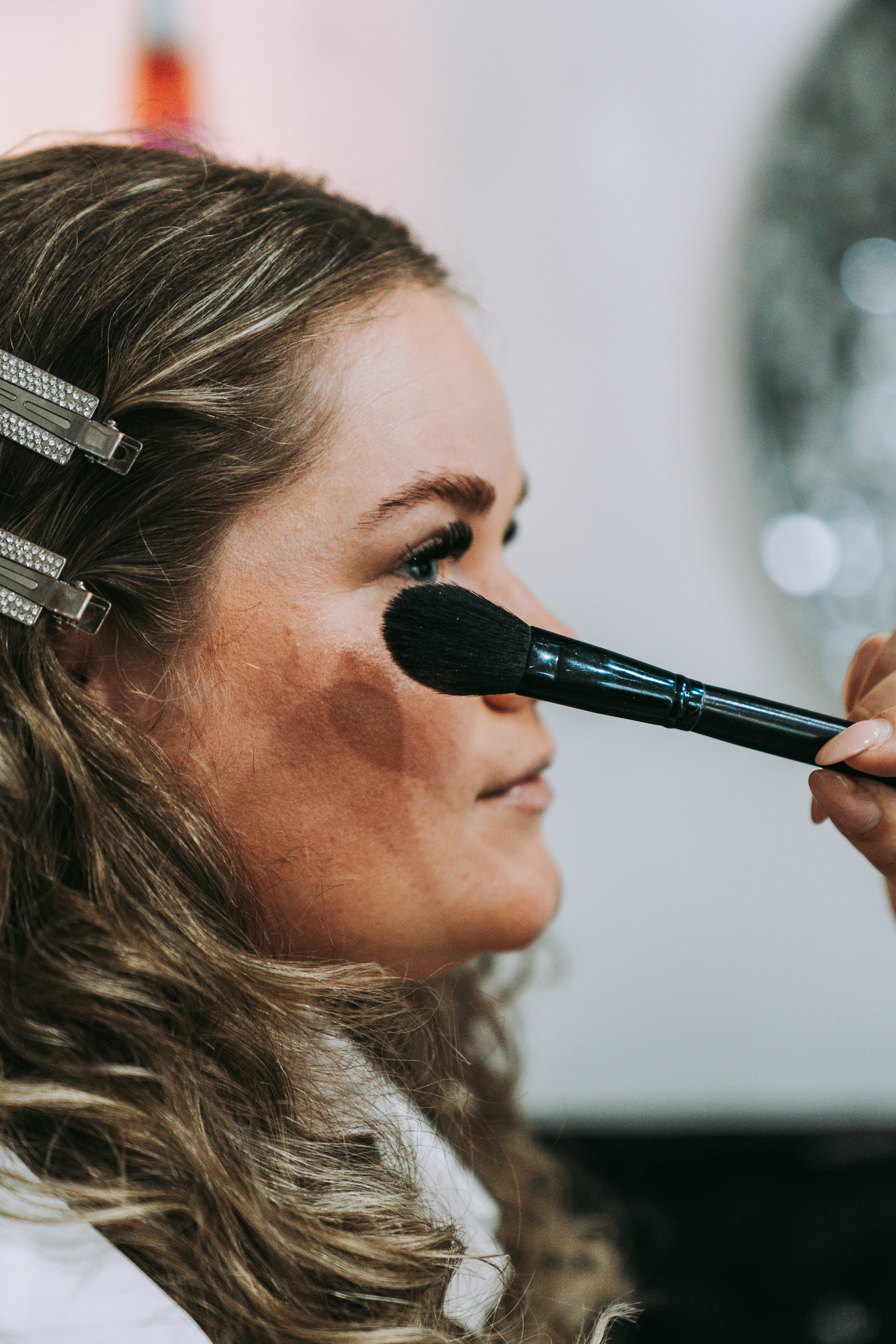 Bridal makeup application